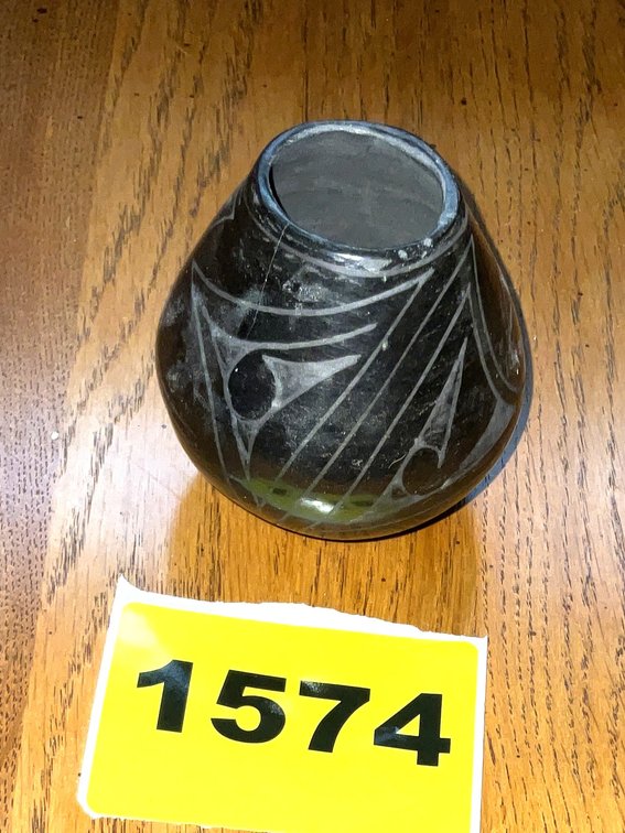 Santa Clara Style Vessel Made In Mexico
