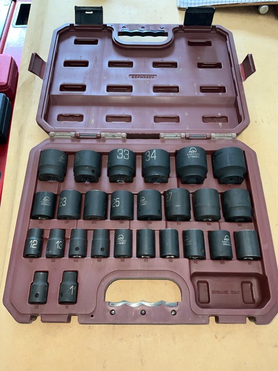 Matco 1/2" Metric Sockets 10MM-36MM