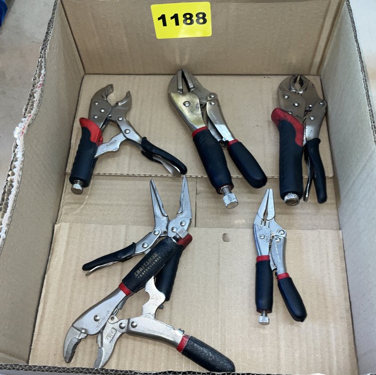 Set Of Six Craftsman Vise Grip Pliers