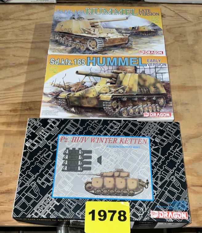 3 Dragon Models 1/65 Scale #7264 #7301 #3517