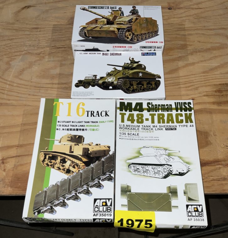 2 Fujimi Models 1/76 Scale #76016 #7604C & 2 Arv Models 1/35 Scale #AF35038 #AF-35019