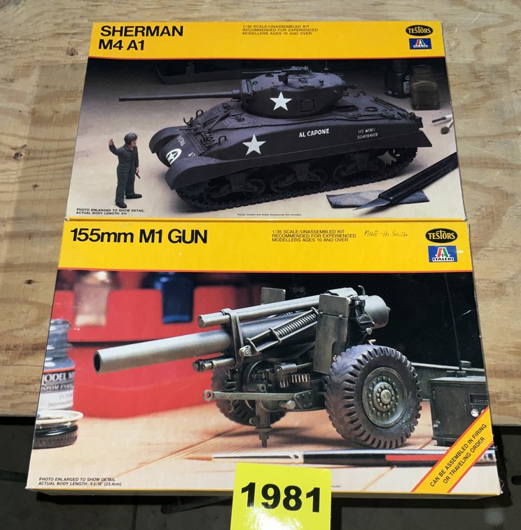 2 Testors Models 1/35 Scale #803 #788 1 Monogram Model 1/32 Scale