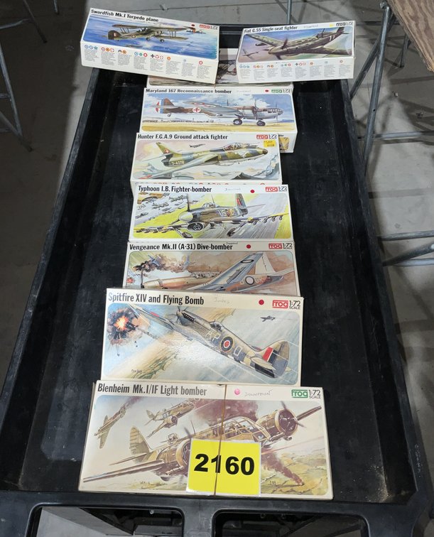 8 Frog 1/72 Scale Aircraft Models #F-238 #F-179 #l61 Bomber #F190 #F204 #F-231 #F226 #F-189 #F-185