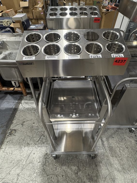 Delfield Stainless Custom Made Tray And Utensil Servers