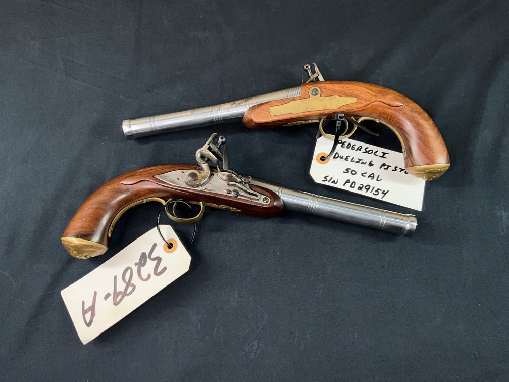 Pedersoli Dueling Pistols Set Flint Lock 50 Cal Sequential Serial Numbers