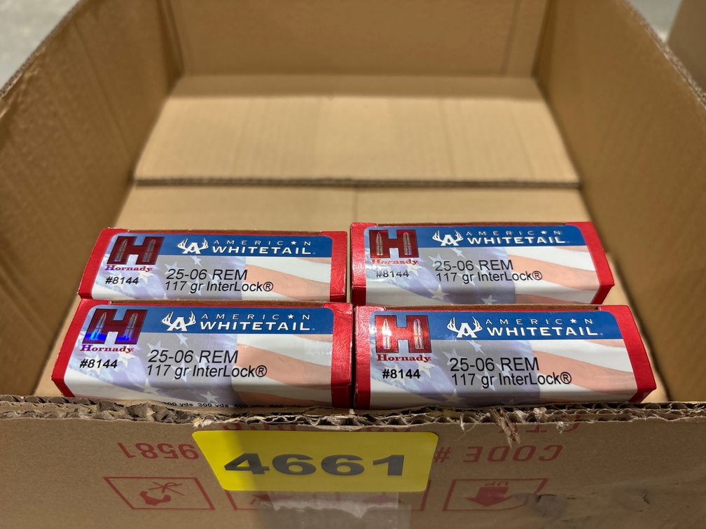 4-Boxes Hornady 25-06 Rem 117gr Interlock