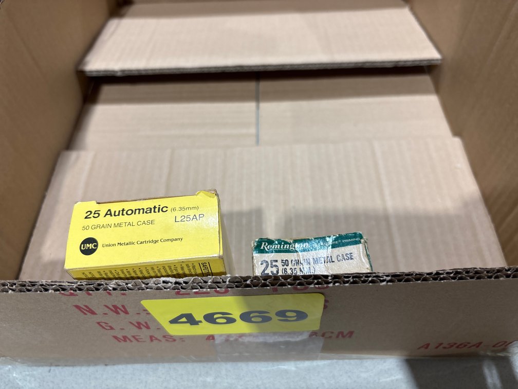 1-Partial Box 25 Auto, 1 Box Brass