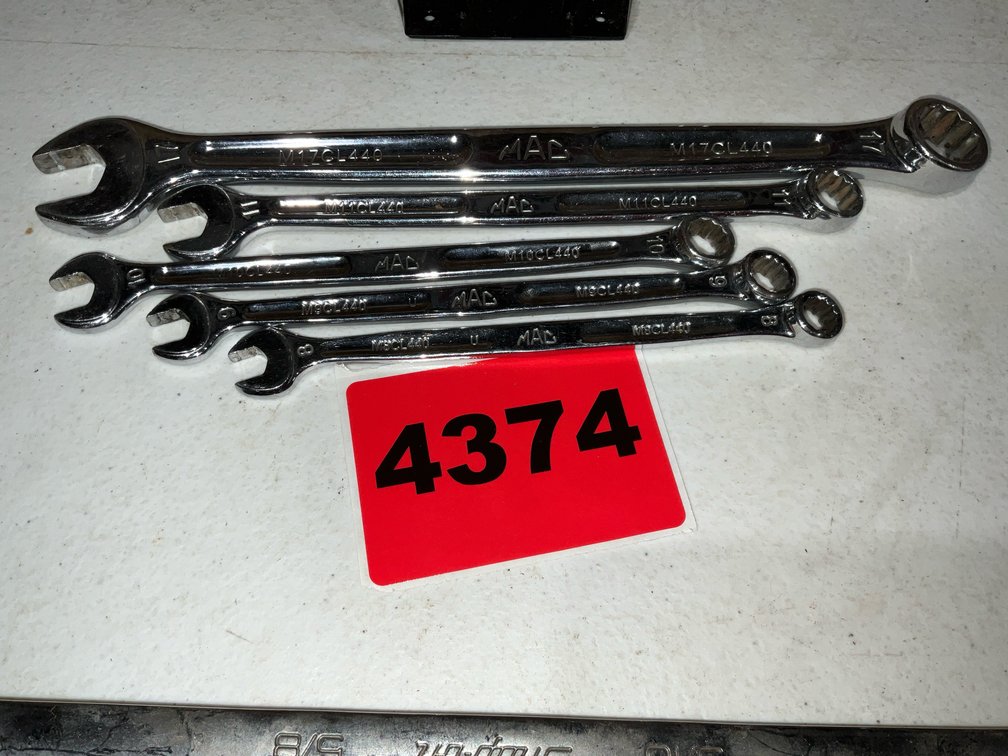 Mac Combination Wrenches, 5 Pcs., 8mm, 9mm, 10mm, 11mm, 17mm