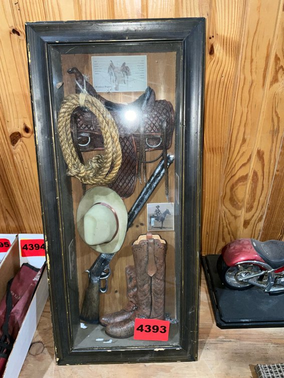 Shadow Box Of Western Cowboy