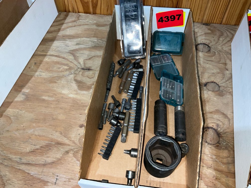 Assorted Screw Bits, Sockets