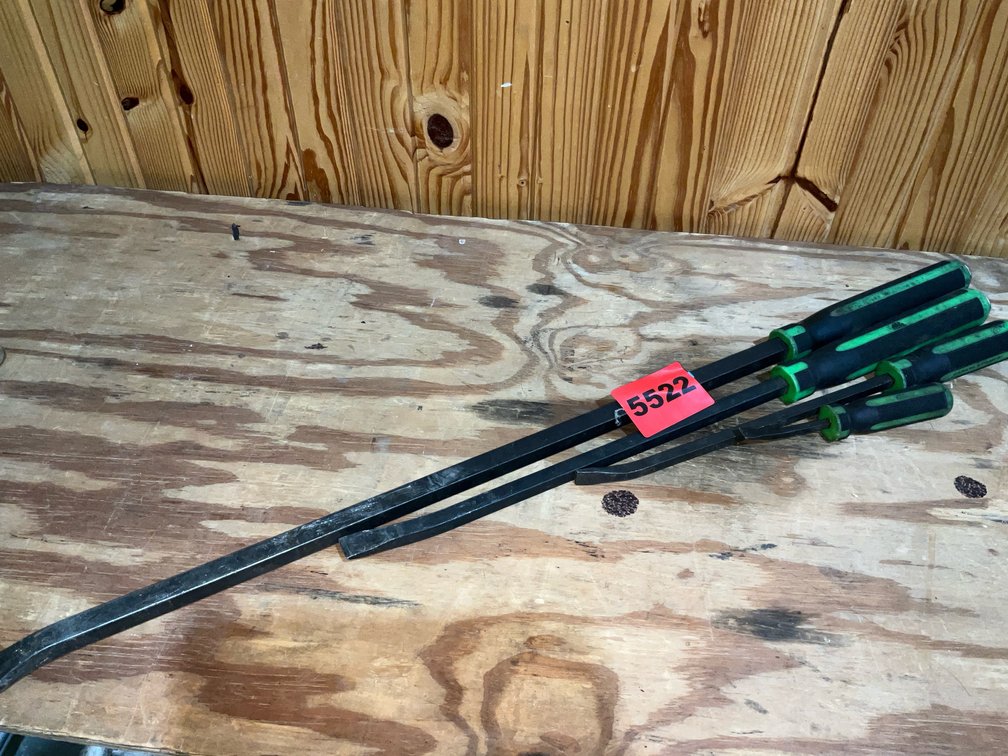 4 Pry Bars, 36", 24", 17", 8" Long