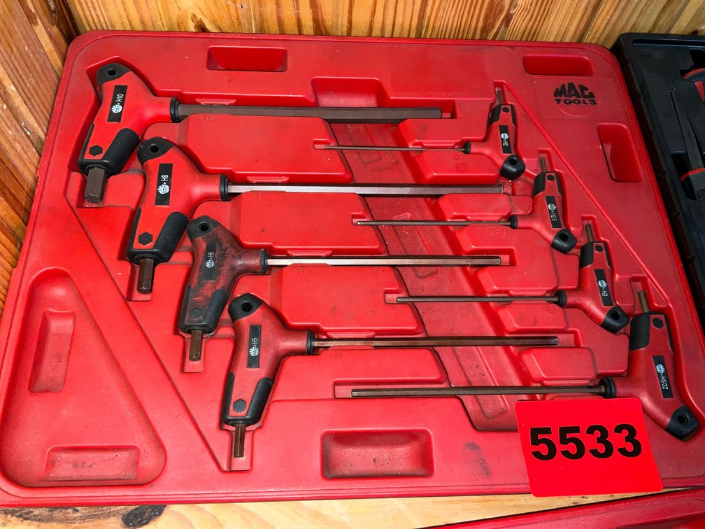 Mac Tools Bi-Material T-Handle Hex Key Wrench Set