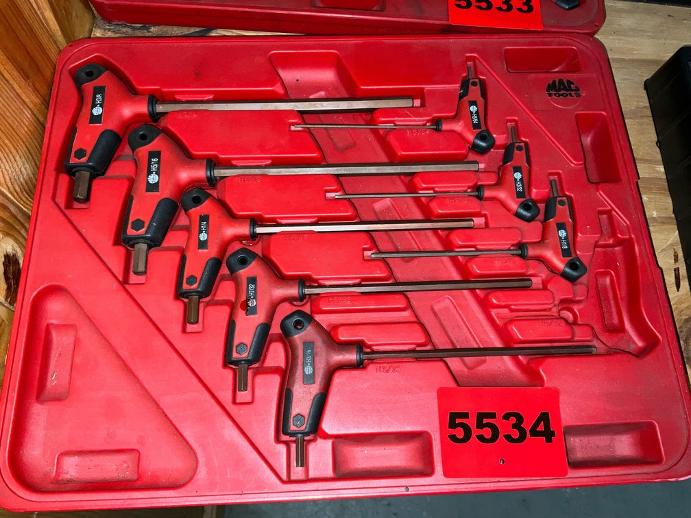 Mac Tool Bi-Material T-Handle Hex Key Wrench Set