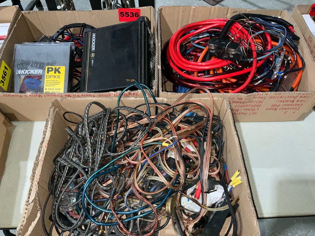 3 Boxes Assorted Stereo Wiring And Kicker DX 250.1
