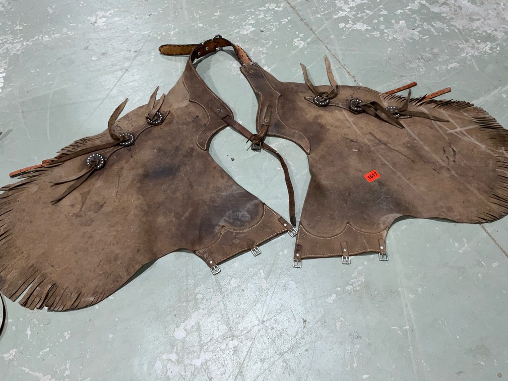 Leather Chinks With Fringed Edges