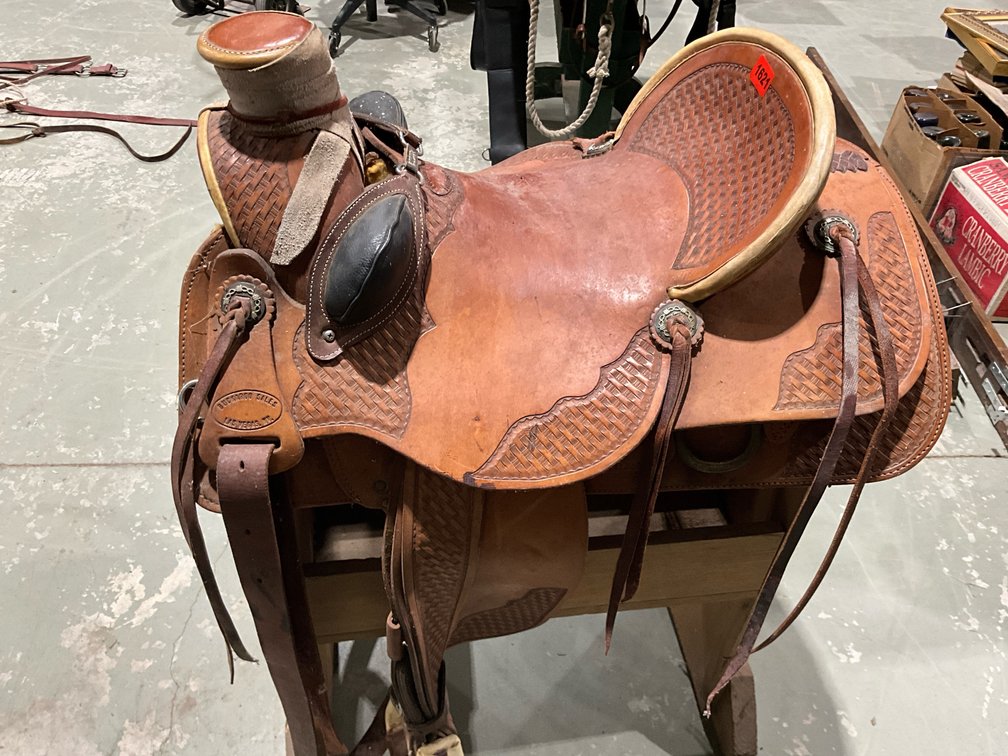 Buckaroo Saddle Basket Weave Tooling 16" Seat