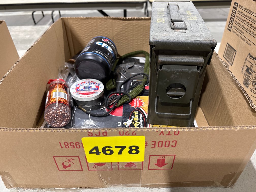 1-Box Assorted Powder, Targets, Pellets, Ammo Can