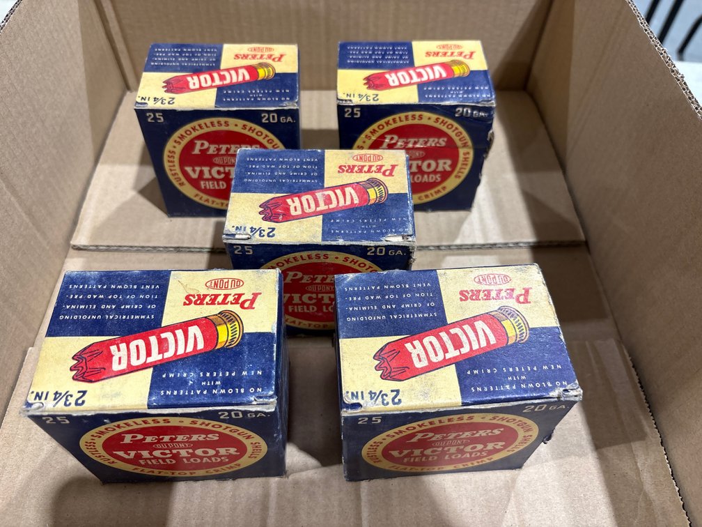 5-Boxes Of Vintage Peters 20ga