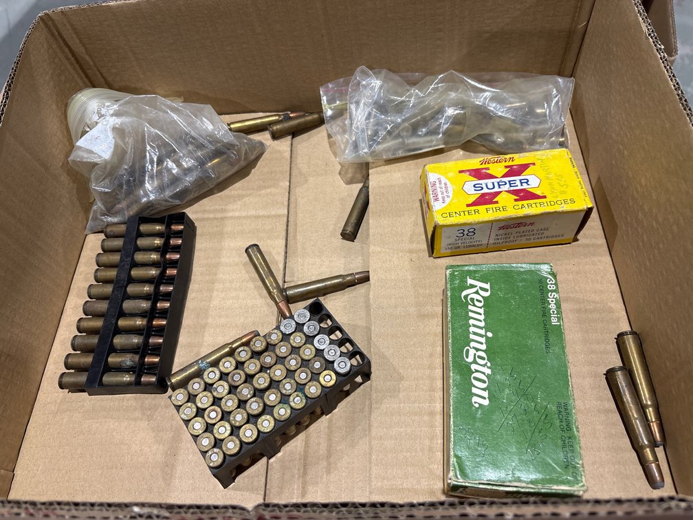 Assorted 38 Spc And 8mm Mauser Ammo