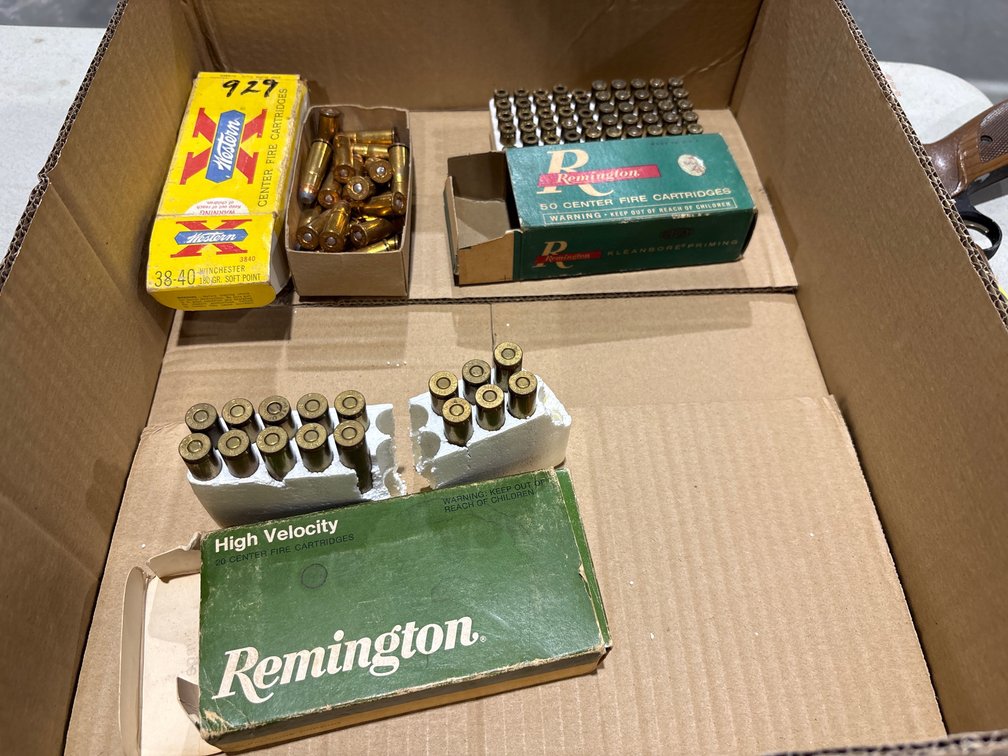 1-Box 38-40 Win, 1-Box 30 Mauser, 1-Box 300 Savage