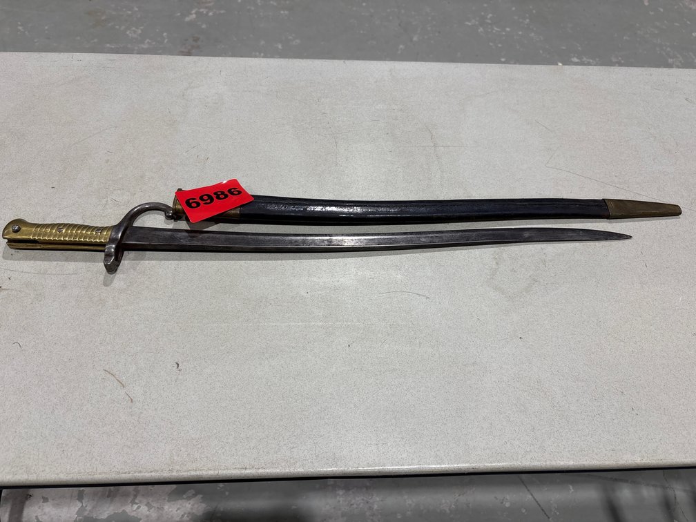 French Model 1866 Chassepot Yatagan Sword Bayonet