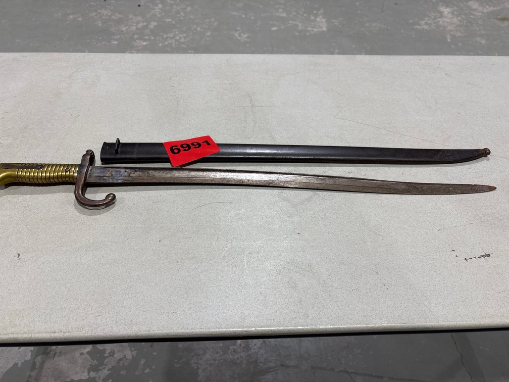 French Model 1866 Chassepot Yatagan Sword Bayonet