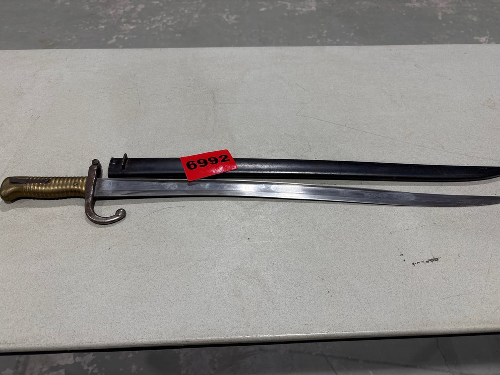 French Model 1866 Chassepot Yatagan Sword Bayonet