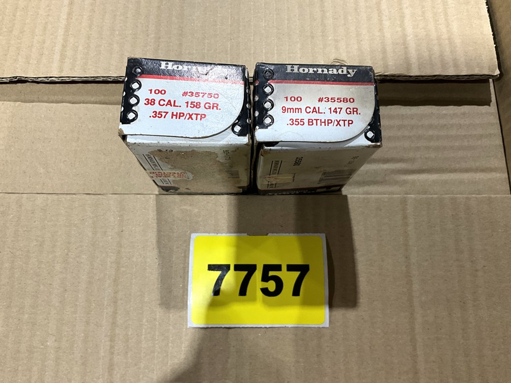 1-Box 9mm 147gr, 1-Box 38 Cal 158gr