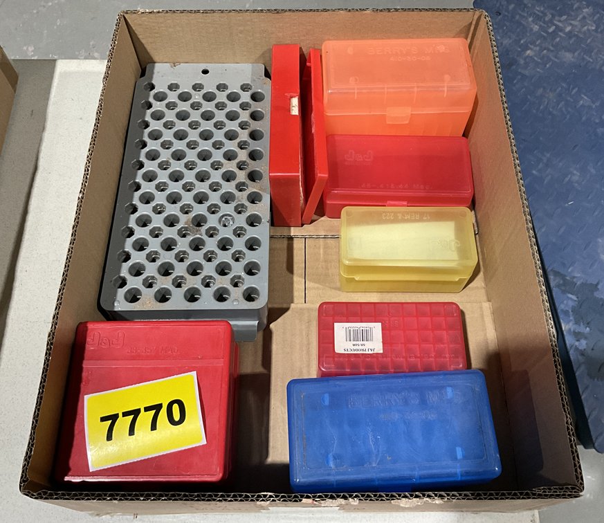 Re-Loading Trays And Bullet Boxes (Plastic)