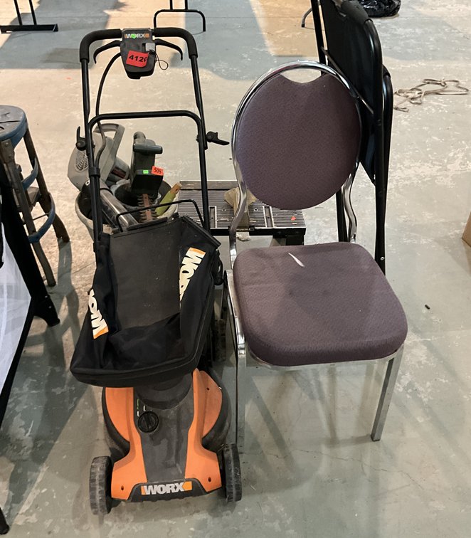 Worx Push Mower, Blower, Edger, & Chair 