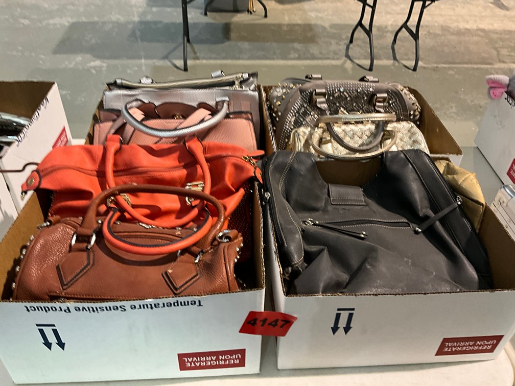 4 Boxes Of Purses 