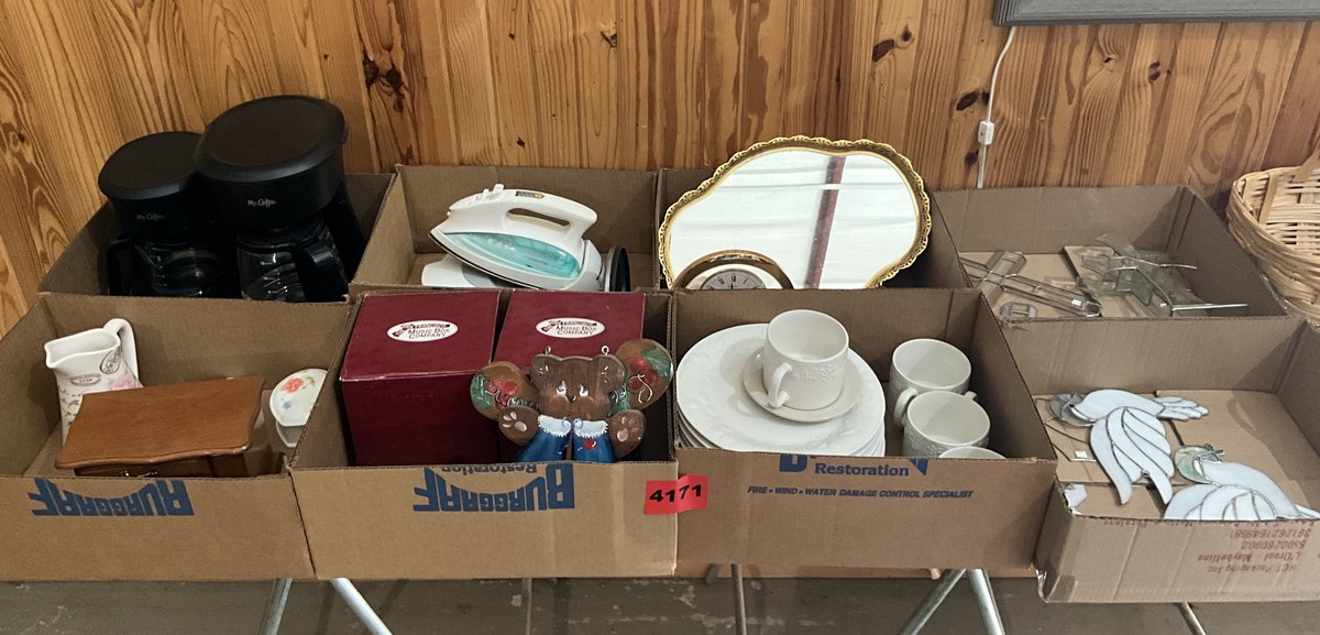 6 Boxes - Decor, Glassware, Misc. 