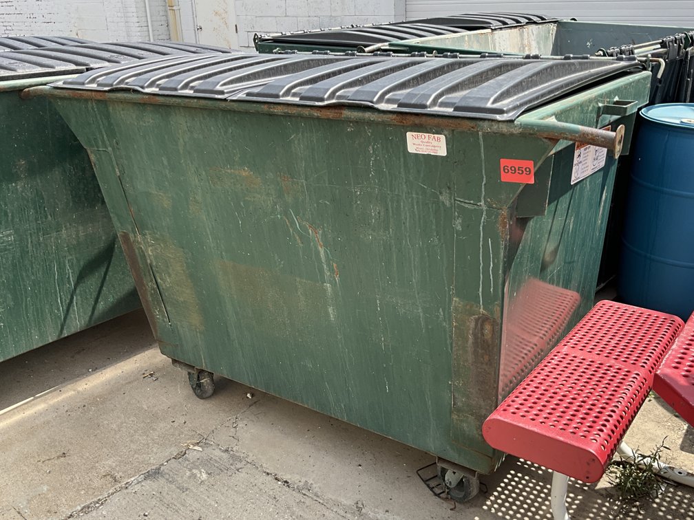 NEO Fabrication Dumpster Front Load W/ Lids & Wheels 