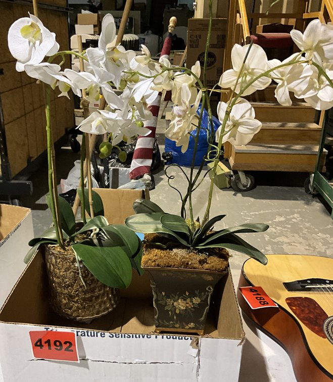Artificial Orchids w/ Planters