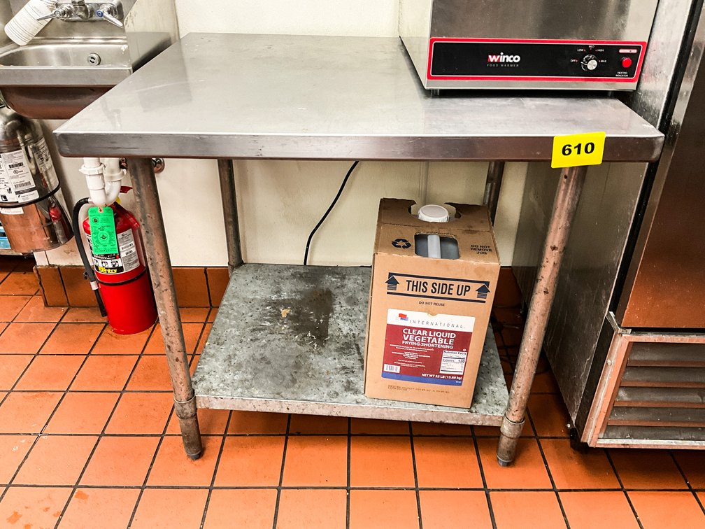 Stainless Top Prep Table 36"X30"X33.5"