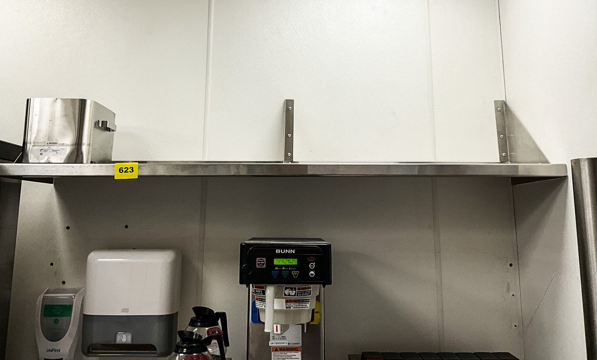 Stainless Wall Mount Shelf 6'X18"