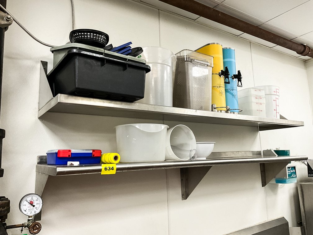 Two Stainless Wall Mount Shelves 