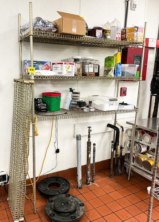 Chrome Wire Rack & Contents 