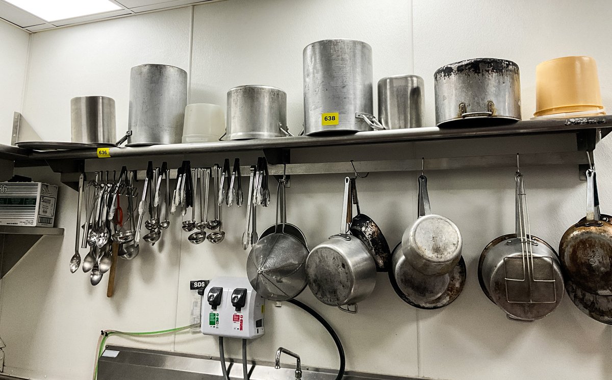 Stainless Wall Mount Shelf 106"X12" 