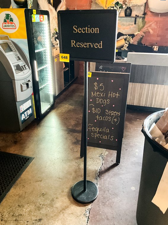Section Reserved Sign 