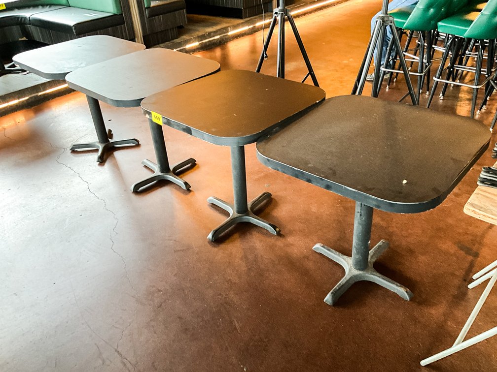 4 Black Square Tables 28"X29"X30"