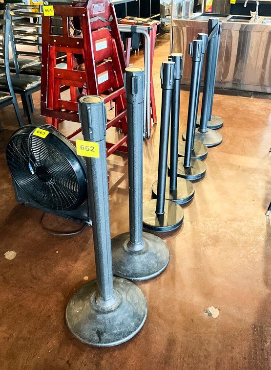 8 US Weight & Winco Barrier Poles 