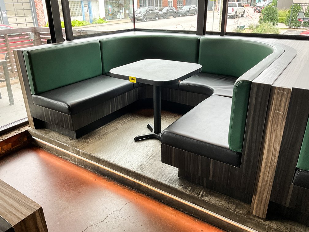 (676-680) Is One Lot - 5 Section Booth & Tables 