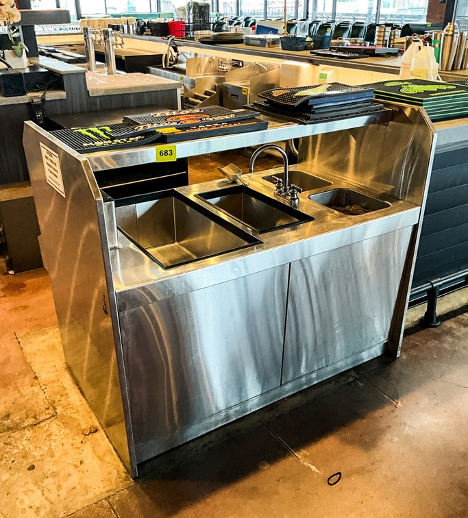 Glass Tender Stainless Wash Station 