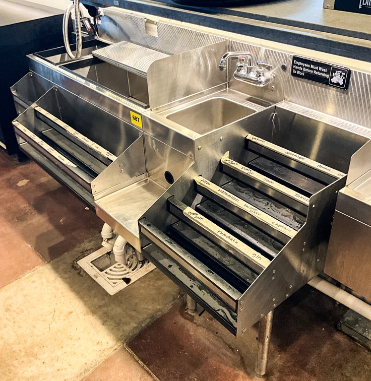 Stainless Glass Tender Work Station 