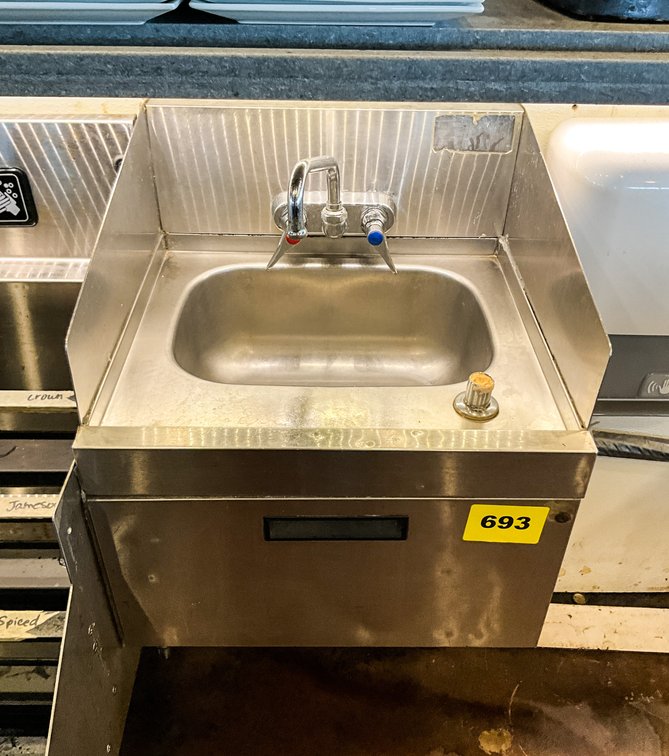 Stainless Wall Mount Sink 18"X19"X6" Deep 