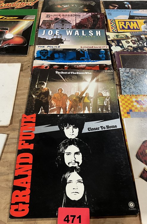 6 Asst. Albums Black Sabbath, Police,..