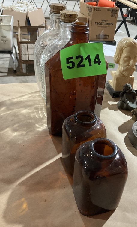 5 Vintage Bottles 