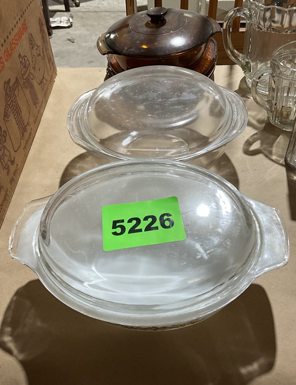 3 Covered Dishes & 4 Plates 
