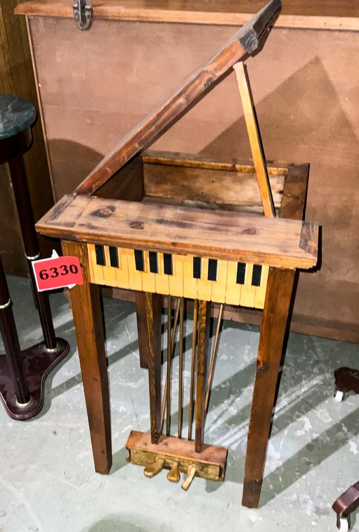 Small Wooden "Piano" Decorative Side Table